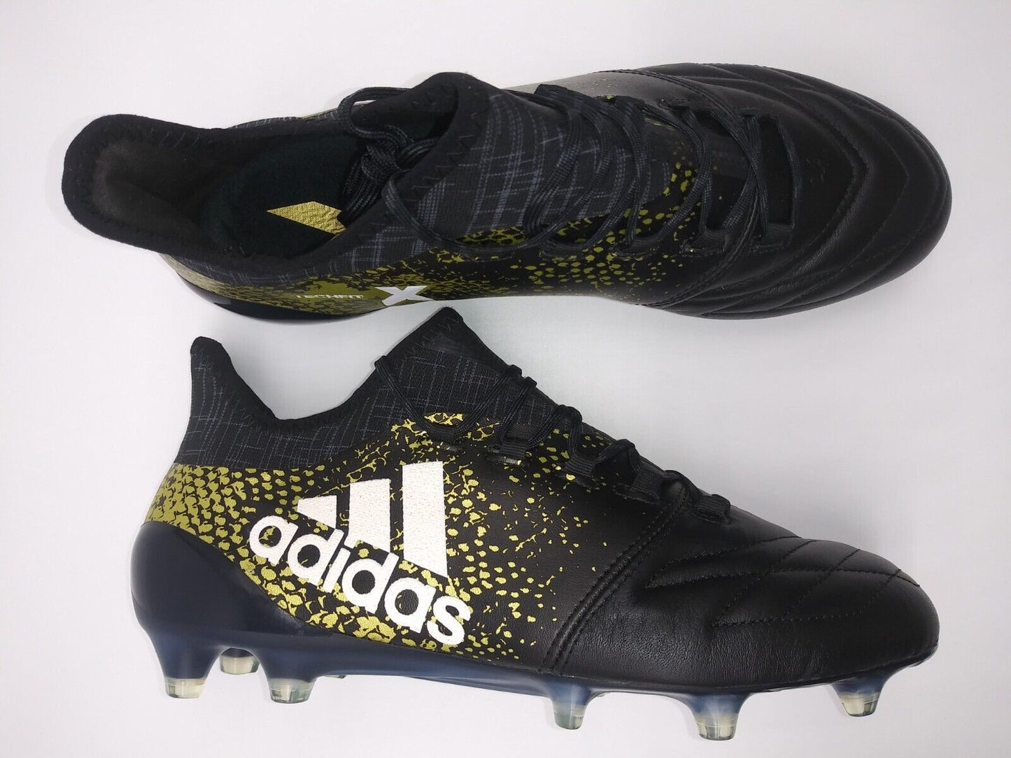 Adidas 16.1 FG Leather Black Gold – Villegas Footwear