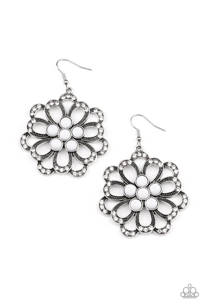 Dazzling Dewdrops - White Earrings - Paparazzi Accessories – Bedazzle ...
