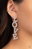 L-O-V-E - Silver Post Earrings - Paparazzi Accessories