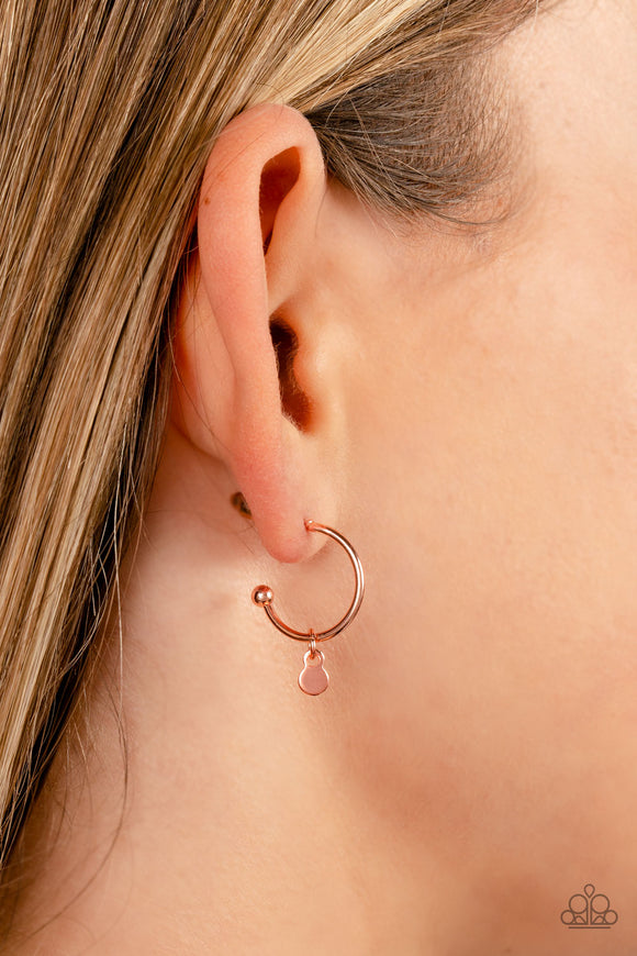 Modern Model Copper Earrings Paparazzi Accessories Bedazzle Me Pretty Mobile Fashion Boutique 4766