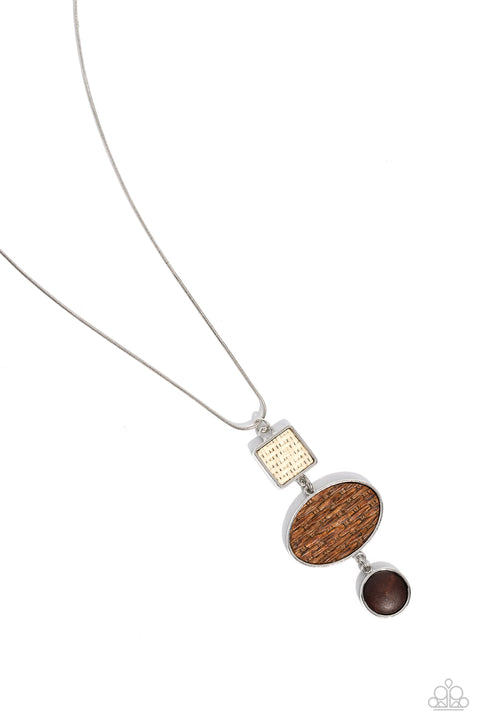 Dreamy Dowry - Topaz Brown and Silver Necklace - Paparazzi