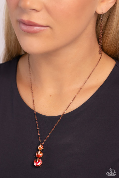 Hey, SOL Sister - Orange Necklace - Paparazzi Accessories