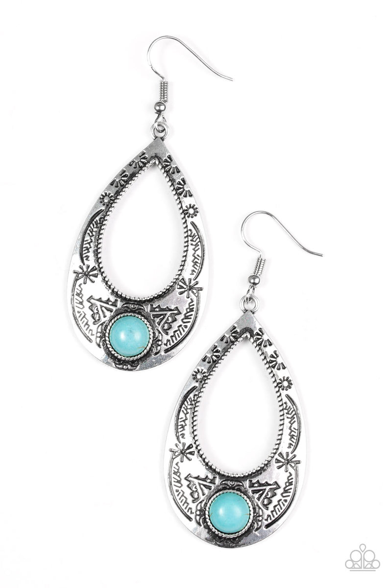 South Pacific - Blue Earrings - Paparazzi Accessories – Bedazzle Me ...