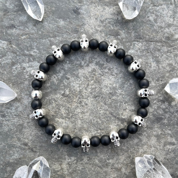 Buy Reiki Crystal Products Black Onyx Bracelet 6 mm Round Bead Reiki  Healing Crystal Stone Chakra Bracelet for Unisex Adult at Amazon.in