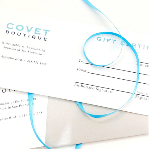 Covet gift certificate