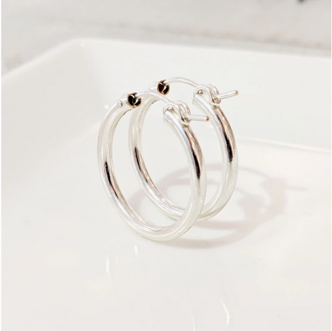 lightweight sterling hoops