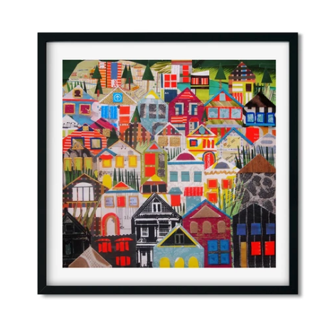 SF House Collage Art