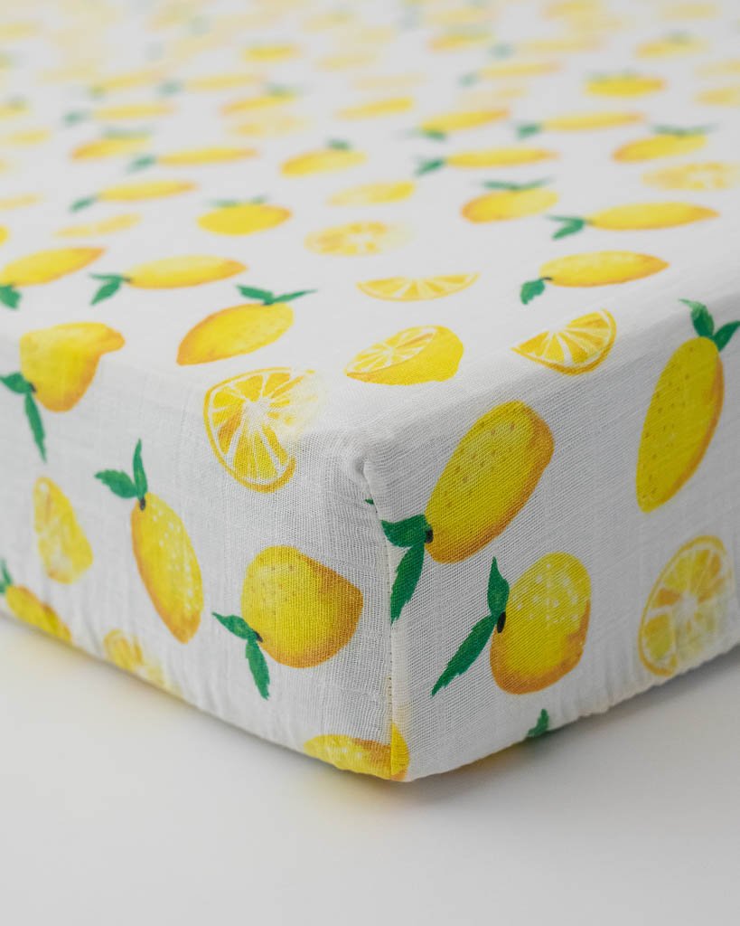 lemon crib sheets