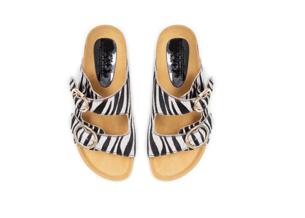 Greta Slides - zebra print