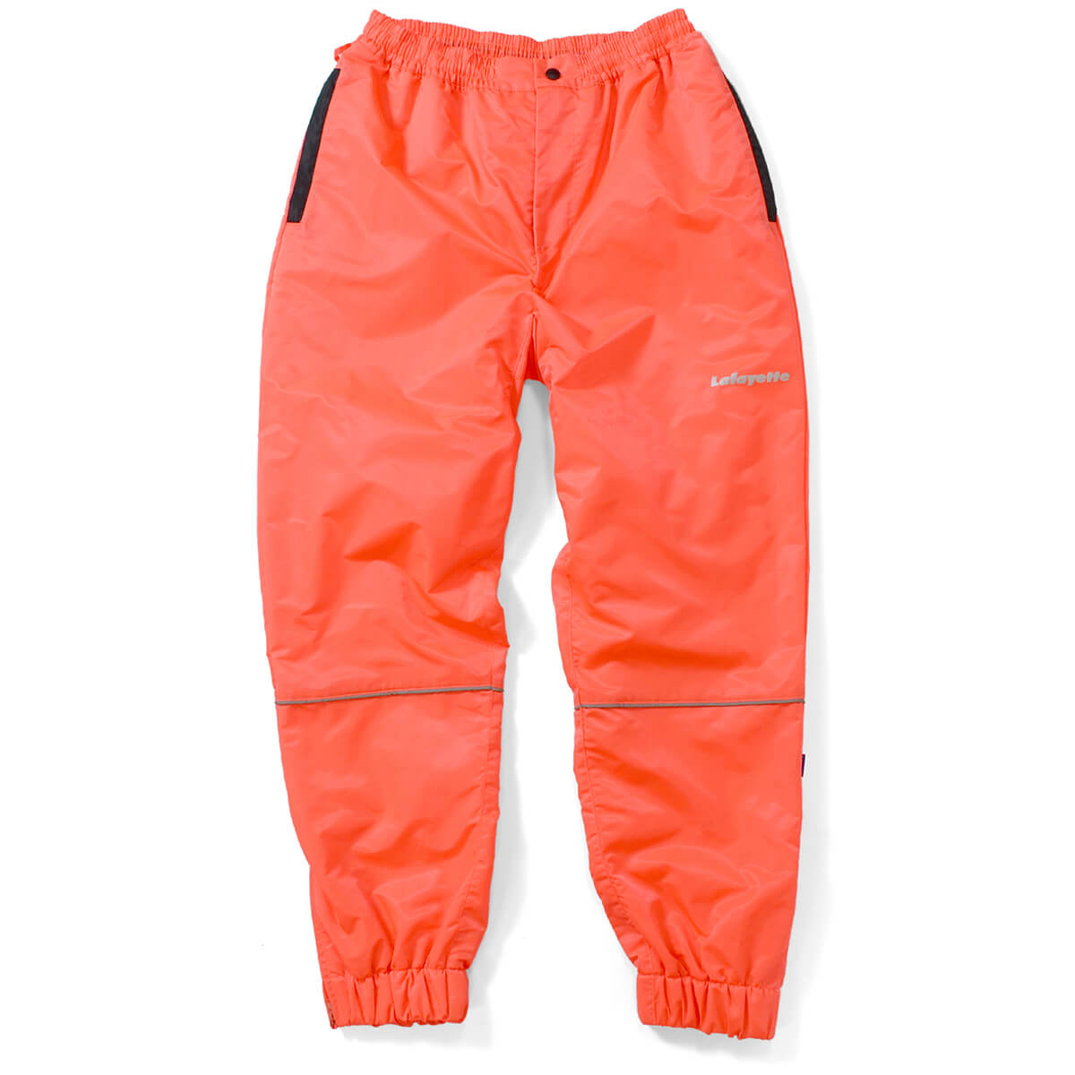 neon orange track pants