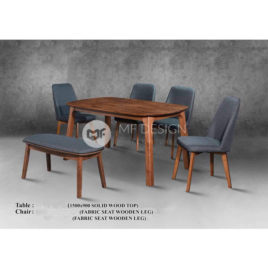 Colt Dining Set 1 Table 4 Chairs 1 Bench Mf Design Premium Selection Malaysian Favourite Design Furniture