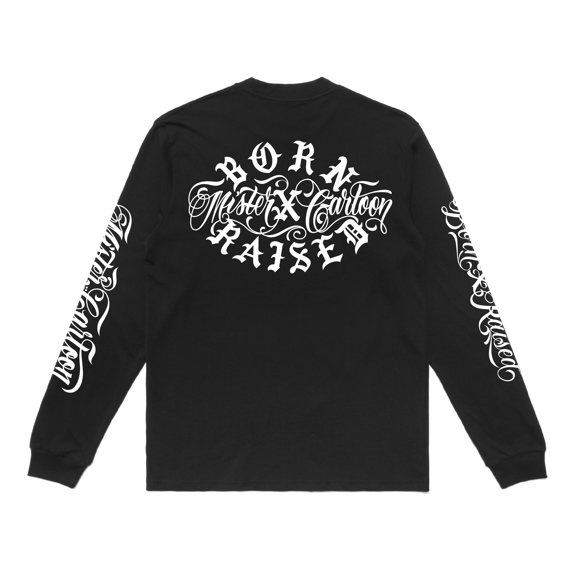 2022新生活 MR CARTOON BORN RAISED SCRIPT HOODIE BLK - 通販 - www