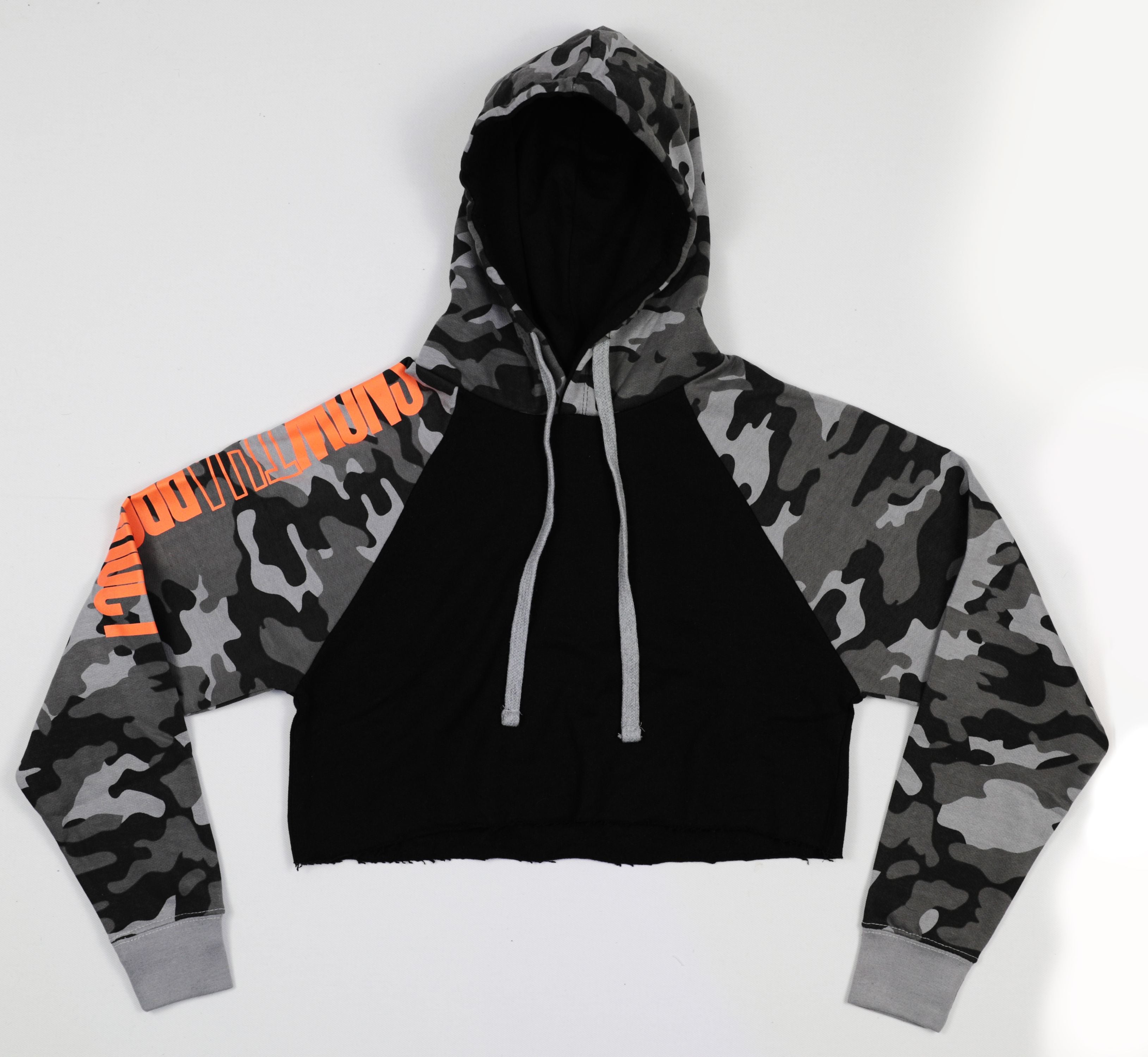 camo crop hoodie