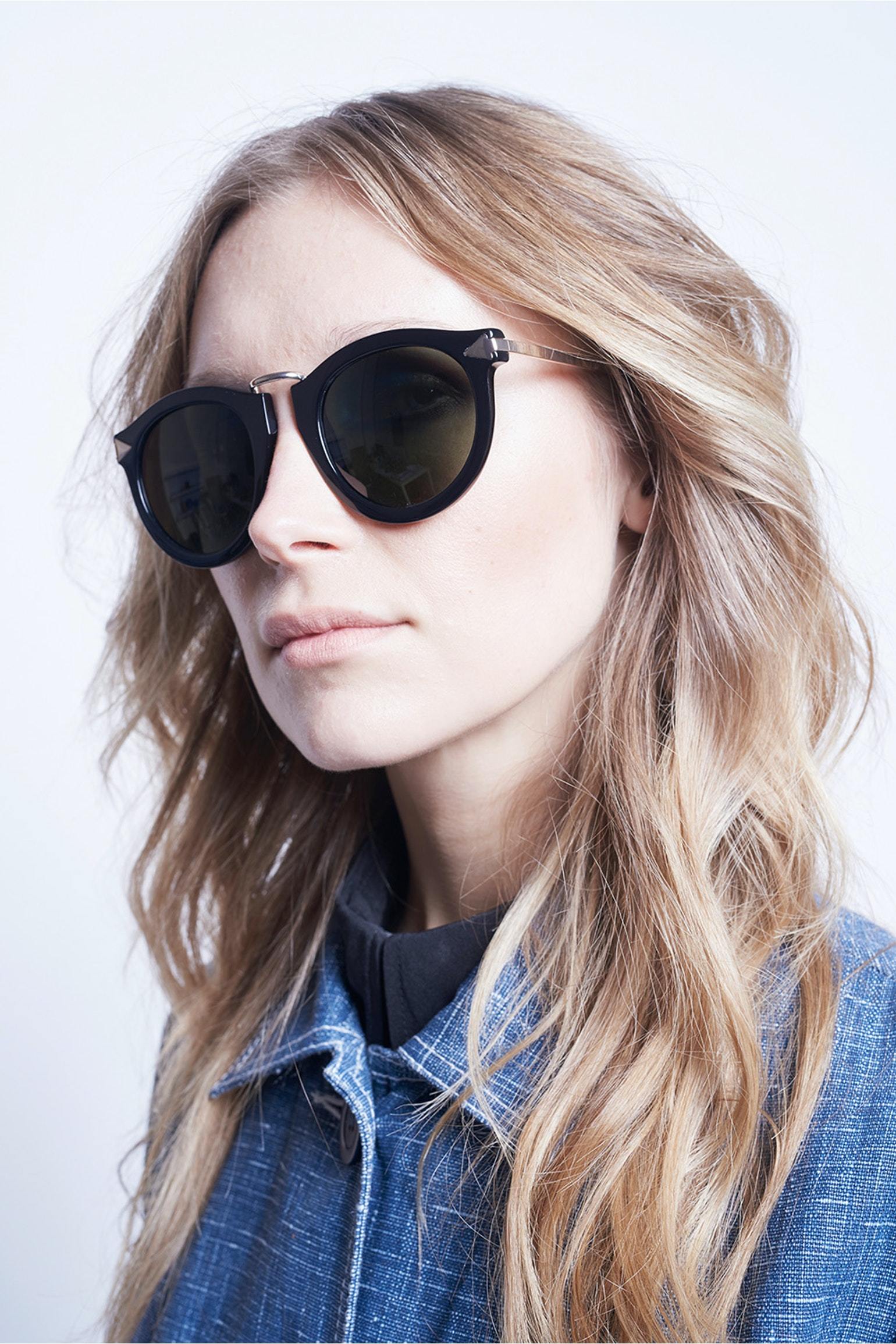 SUNSHADES EYEWEAR NZ Eyewear BLACK Karen Walker | Harvest Sunglasses - Black