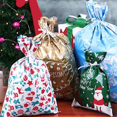 Mintiml One-Tug Bags Christmas Drawstring Gift Bag Set – Beatituding