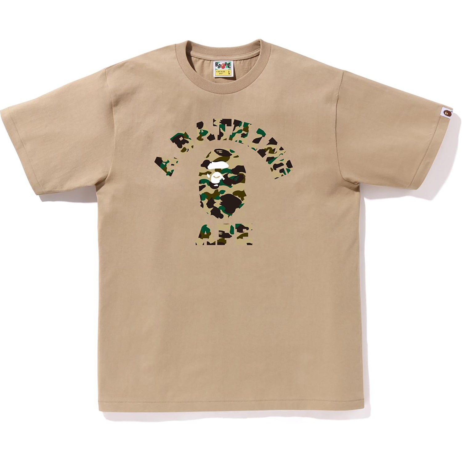 BAPE Line 1st Camo Face Over College Tee White/Green