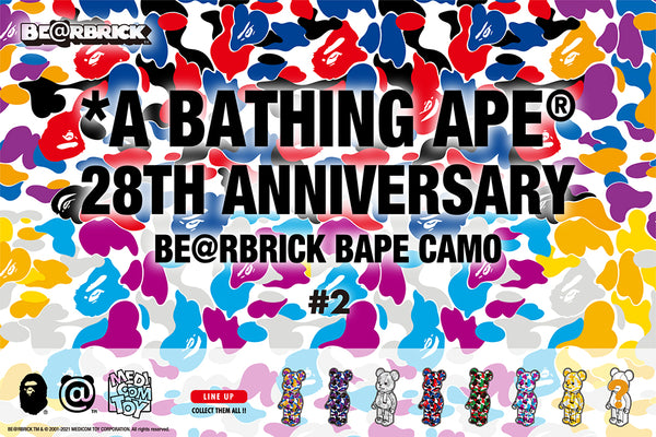 A BATHING APE® 28th ANNIVERSARY BE@RBRICK BAPE® CAMO #2 | us.bape.com