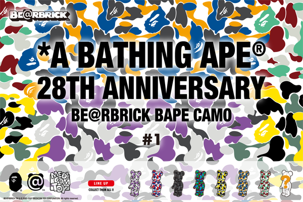 A BATHING APE® 28TH ANNIVERSARY BE@RBRICK BAPE® CAMO #1 | us.bape.com