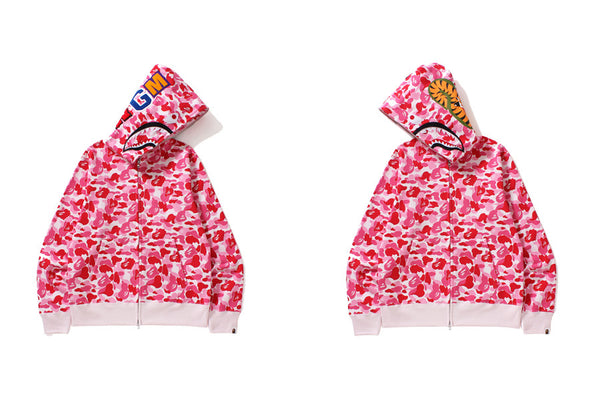 pink abc bape hoodie