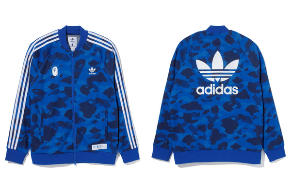 bape adidas tracksuit blue