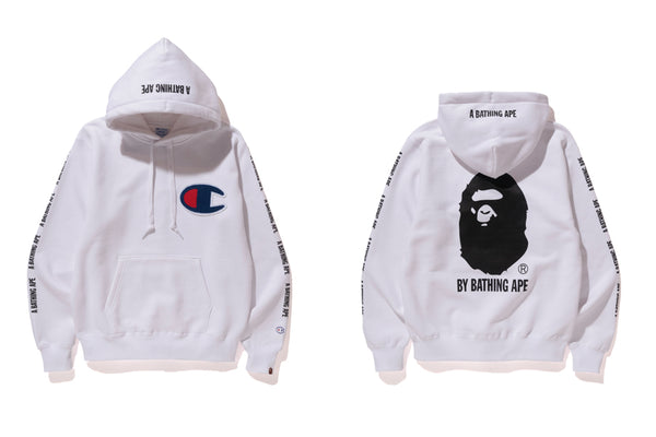 a bathing ape x champion hoodie