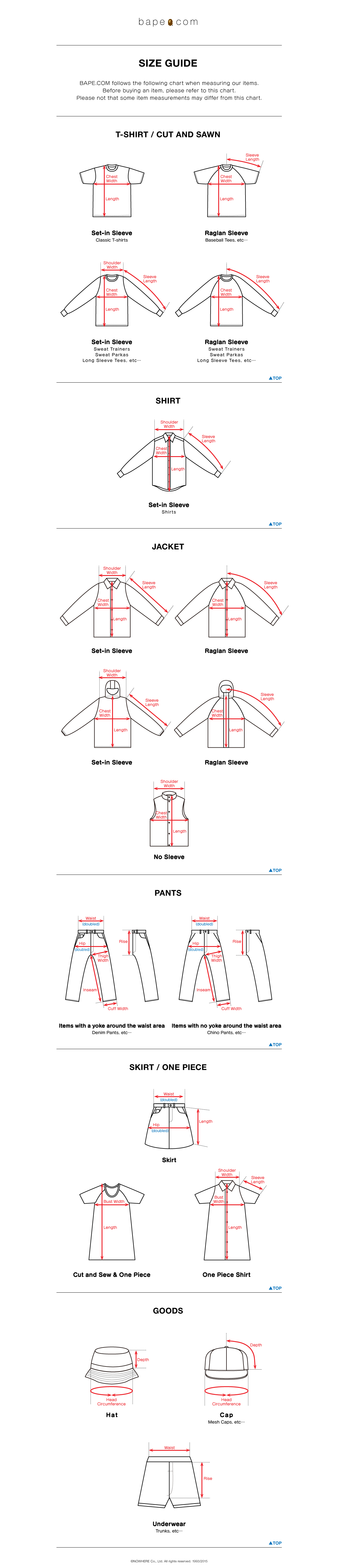 Hanes Trunks Size Chart