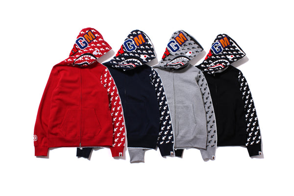 AMERICAN SHARK FULL ZIP HOODIE | us.bape.com