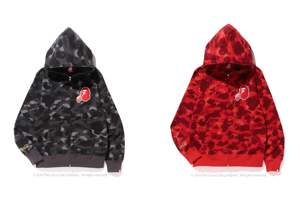 BAPE x Coca Cola Full Zip Hoodie Red