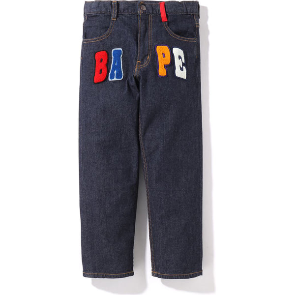 BAPE PATCH DENIM PANTS KIDS | us.bape.com