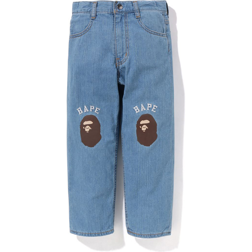 シルバーピーチ 新品未使用 BAPE KIDS ABC DAMAGED DENIM PANTS - 通販