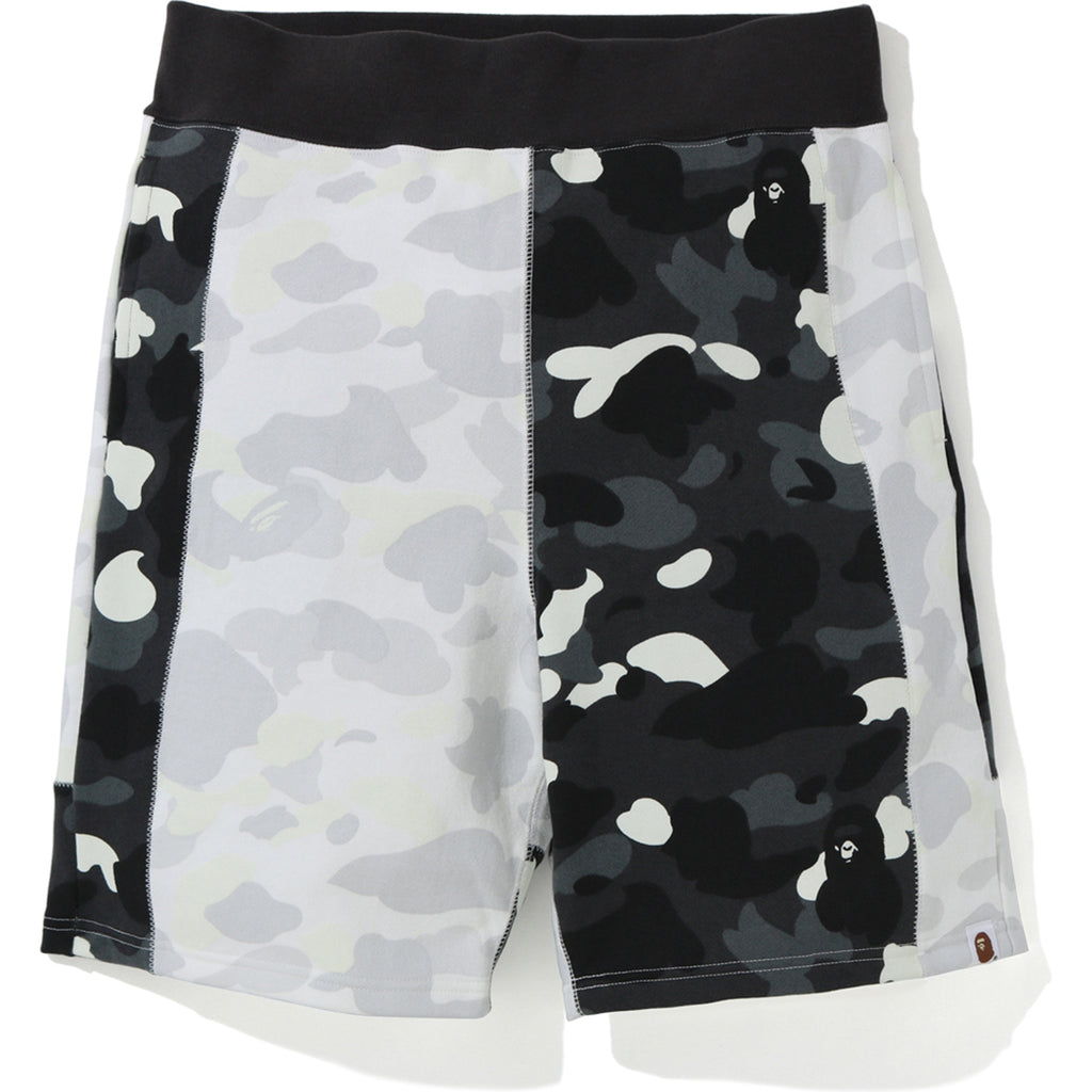 mens camo sweat shorts