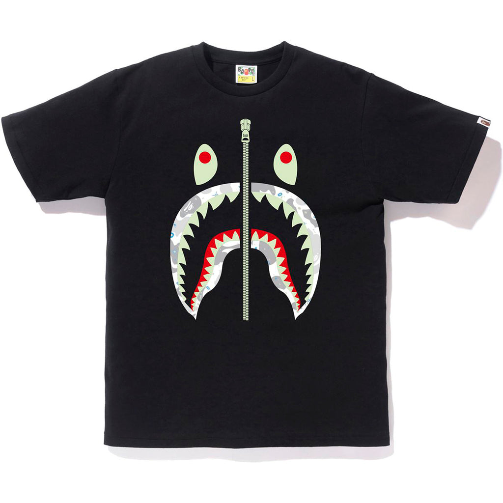 bape shark camo tee