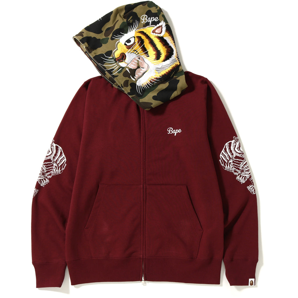 burgundy bape hoodie