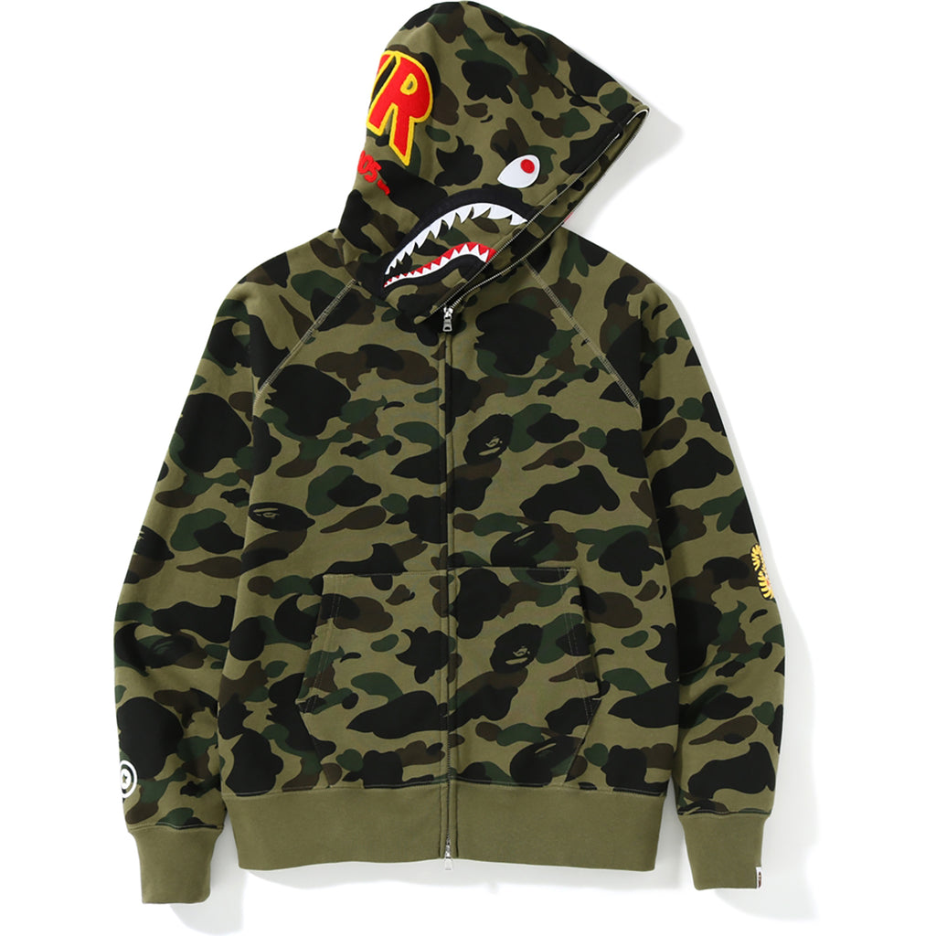 bape first camo shark hoodie