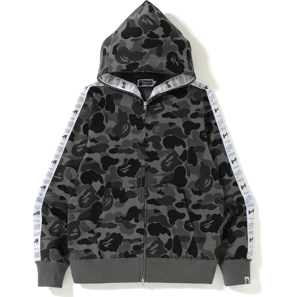 black and grey bape hoodie