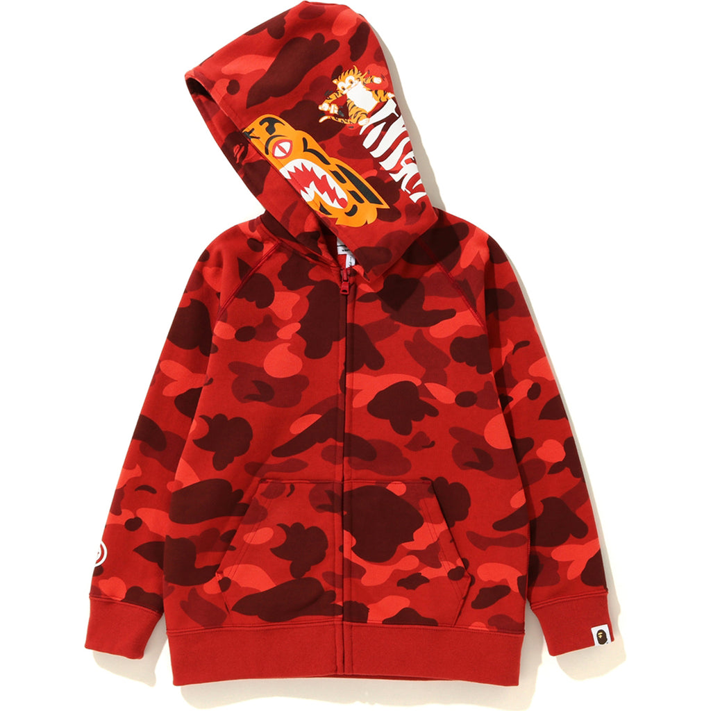 bape tiger hoodie red