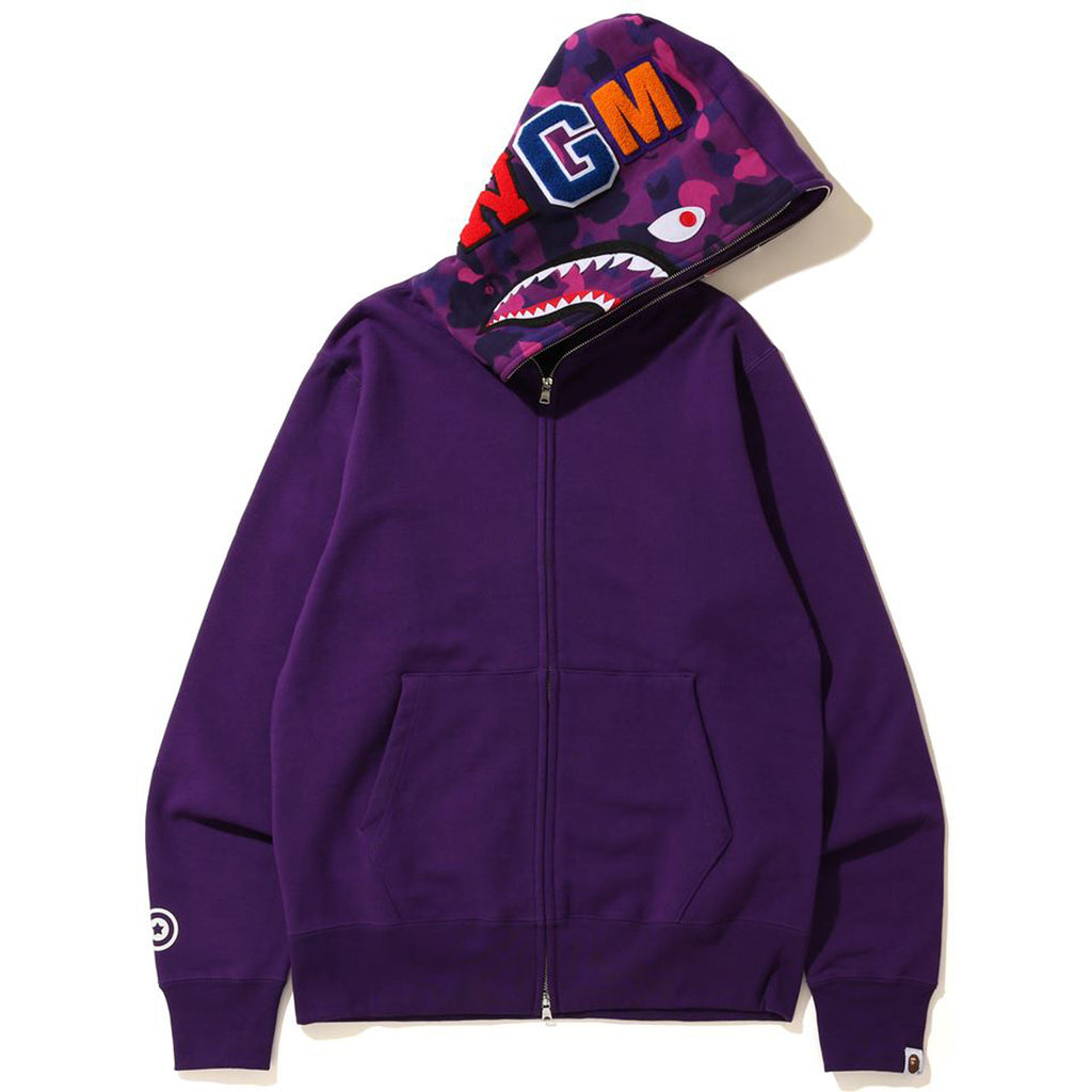 mens purple hoodie zip up