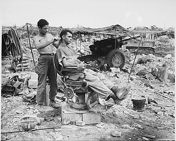 WWII haircut in Okinawa