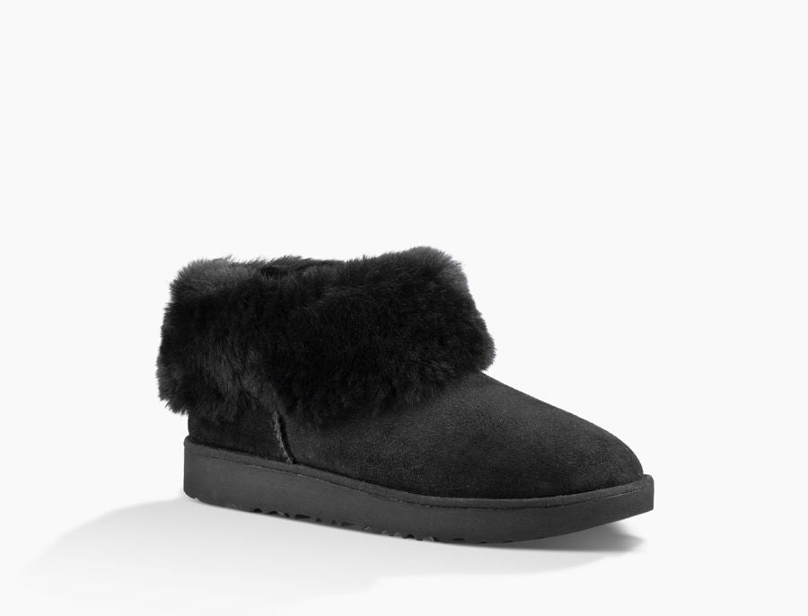 ugg classic cuff mini black