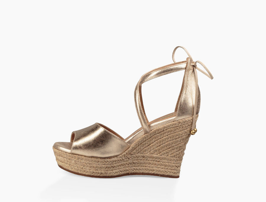 ugg reagan metallic wedge