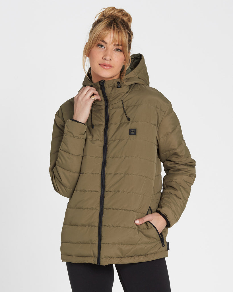 Billabong Women's A/DIV Transport Puffer Jacket | Black, Military