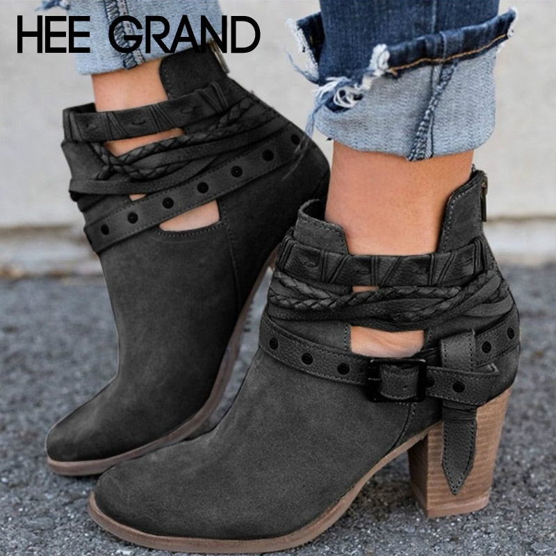 Dropship New Autumn Ankle Boots For Women Platform High Heels Shoes Woman  Buckle Short Booties Casual Faux Suede Footwear Rtg5 to Sell Online at a  Lower Price | Doba