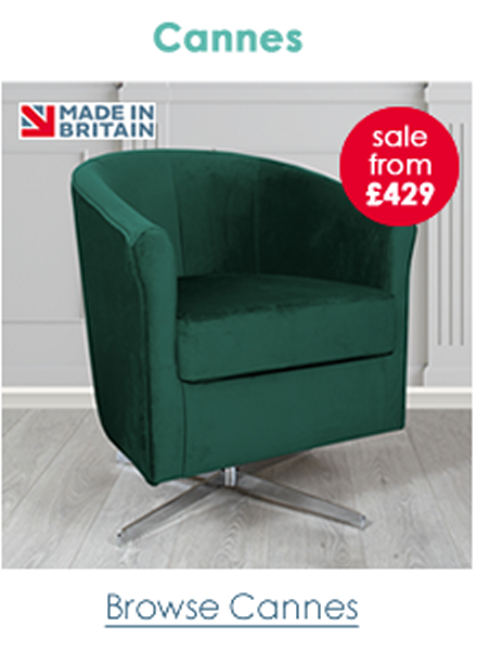 Cannes Fabric Swivel Tub Chair