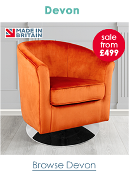 Devon Fabric Swivel Tub Chair