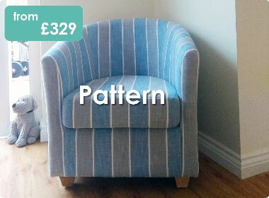 Pattern Fabric Tub Chairs