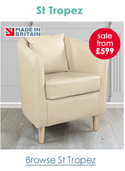 St Tropez Genuine Leather Tub Chair