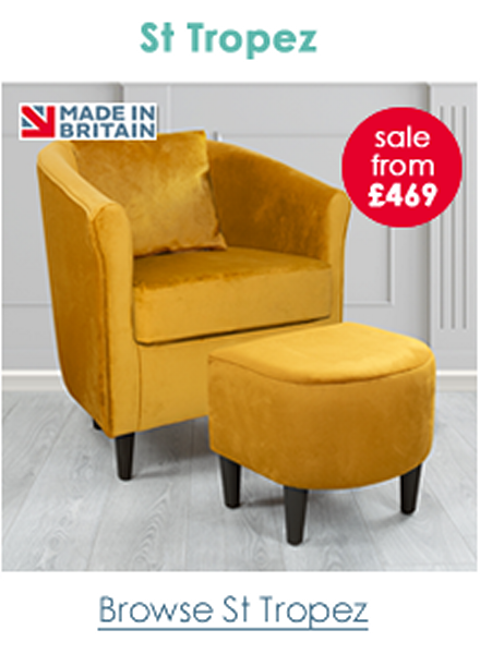 St Tropez Tub Chair with Footstool Sets