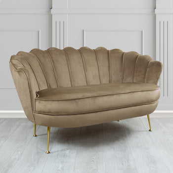 Olivia Fabric 2 Seater Shell Sofa | Scallop Sofa In Soft Fabrics - Tubz UK