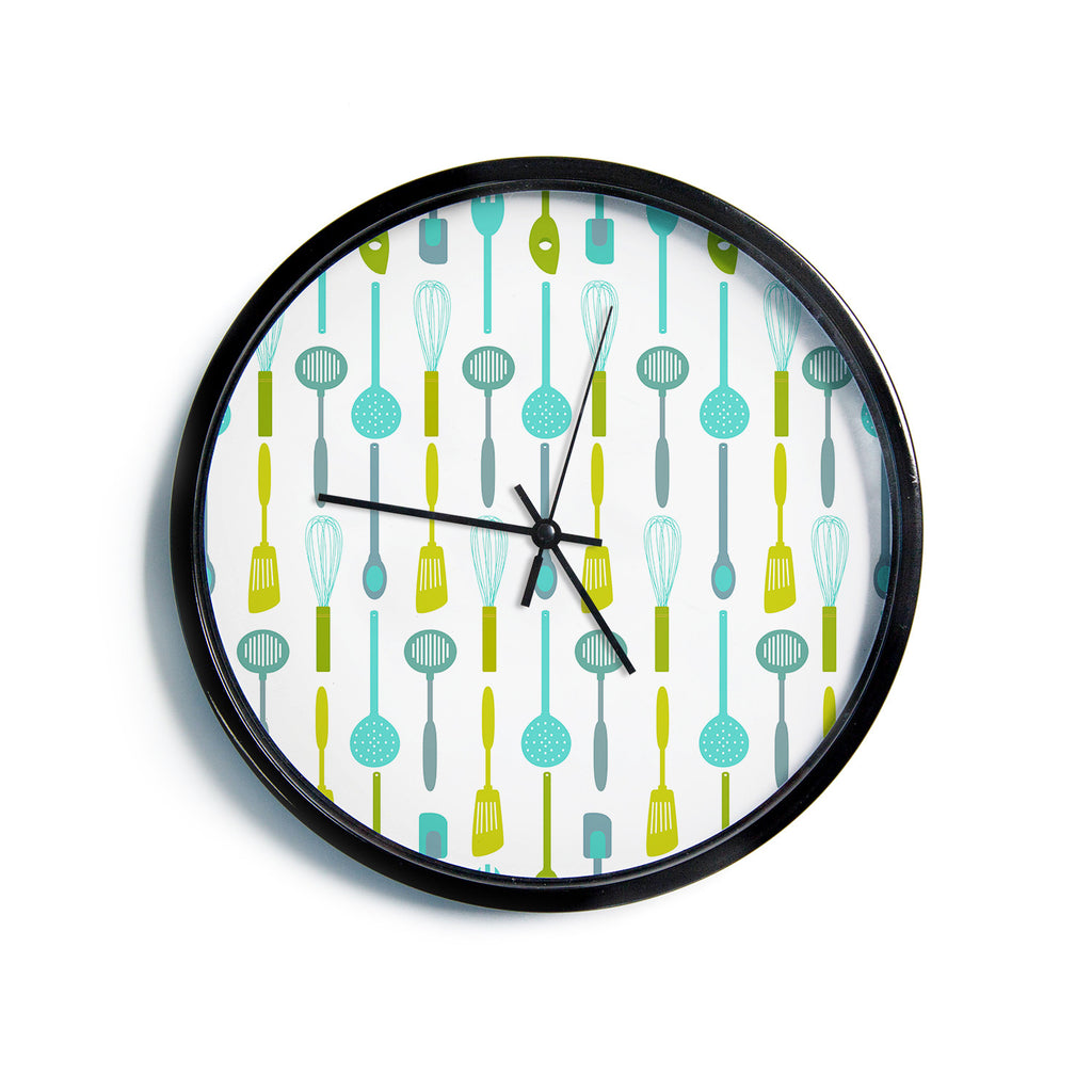 Kitchen Utensils Modern Wall Clock By AFE Images KESS InHouse