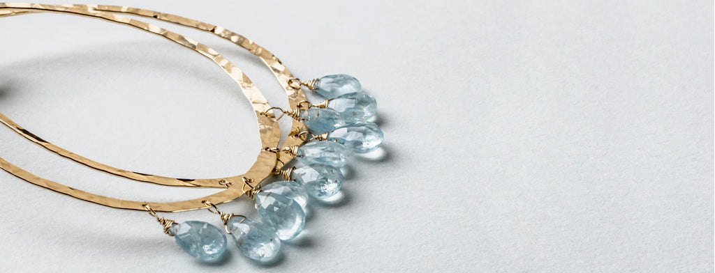 aquamarine gemstone earrings